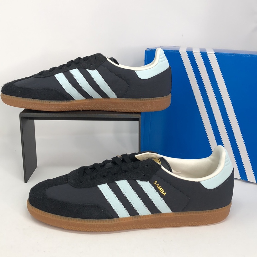 Adidas Women’s Samba OG ID0493 Carbon Blue Gum Classic Sneakers - Size 12.5 - Picture 3 of 16